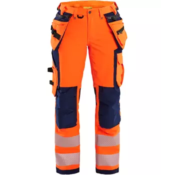 Blåkläder woman's craftsman trousers full stretch, Hi-Vis Orange/Navy