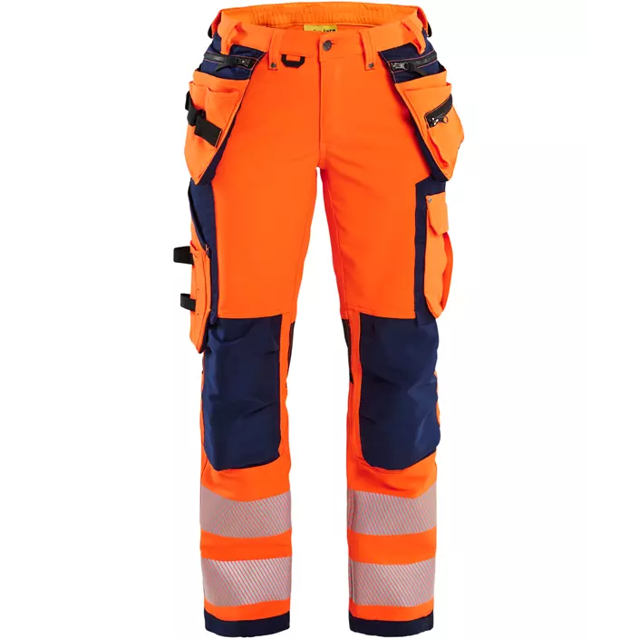 Blåkläder woman's craftsman trousers full stretch, Hi-Vis Orange/Navy, large image number 0