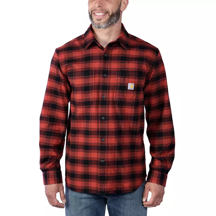 Carhartt  Midweight flannelskjorte, Red Ochre, large image number 1