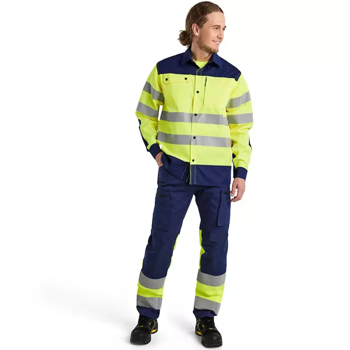 Blåkläder arbeidsbukse, Middels grå/Hi-Vis Oransje, large image number 1