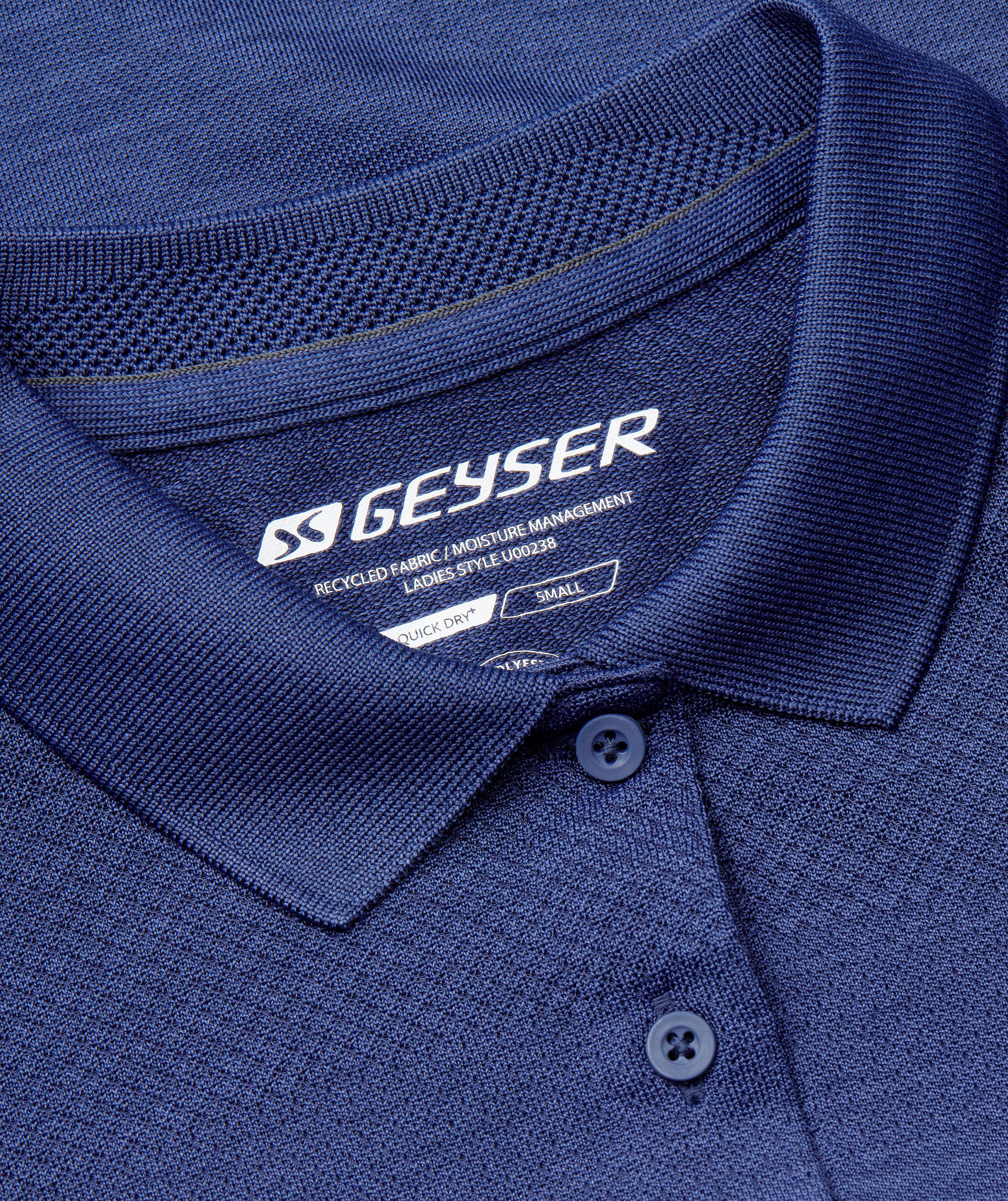 ID Active women's polo shirt, Navy melange, large image number 3