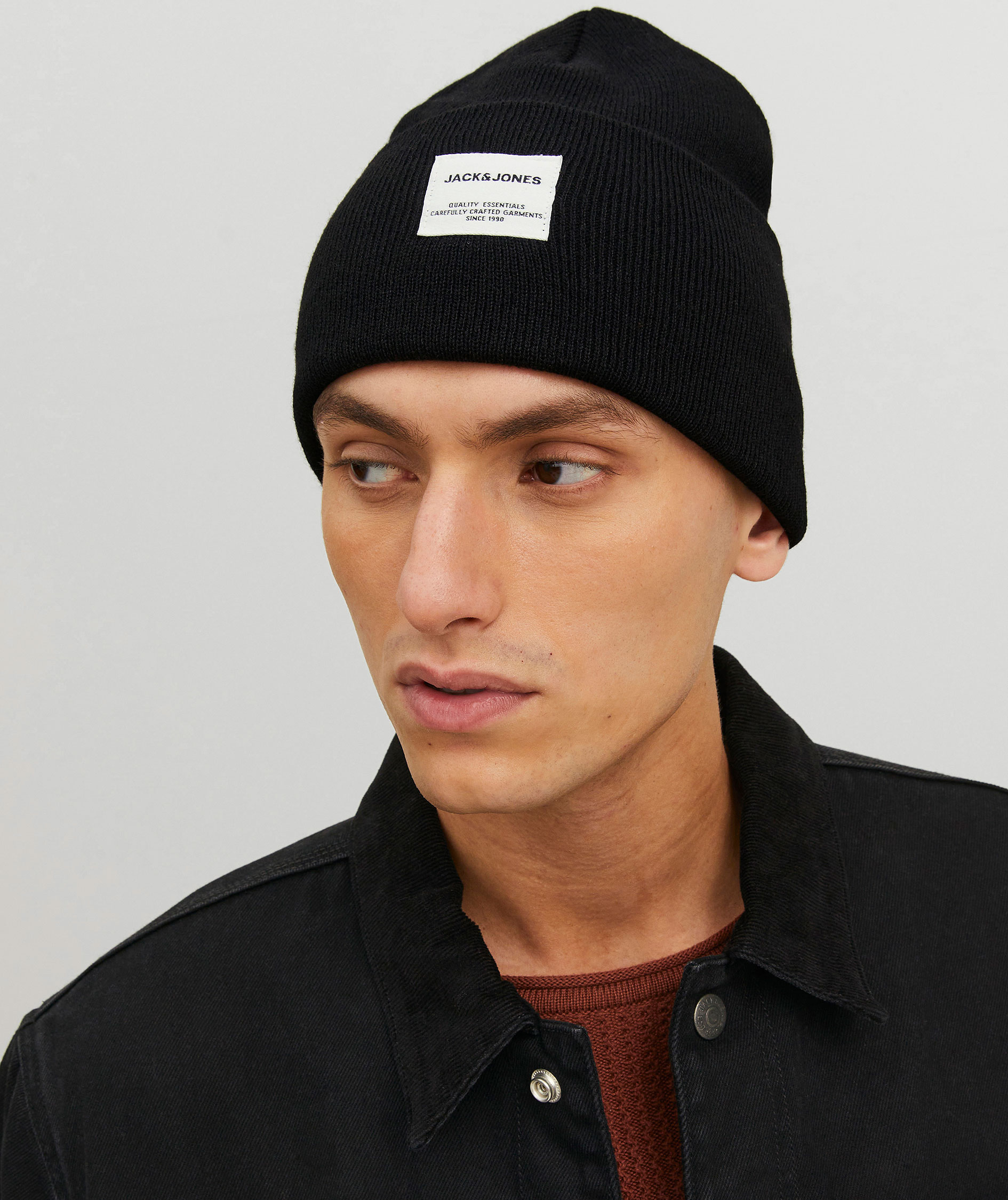 Jack & Jones JACLONG knitted beanie, Black
