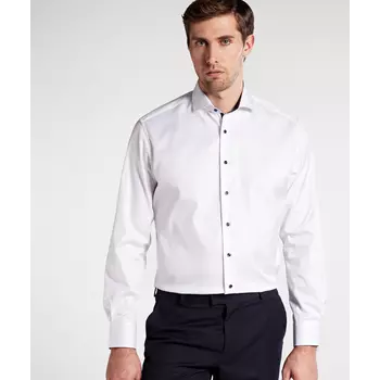 Eterna Cover Modern fit shirt with contrast, White