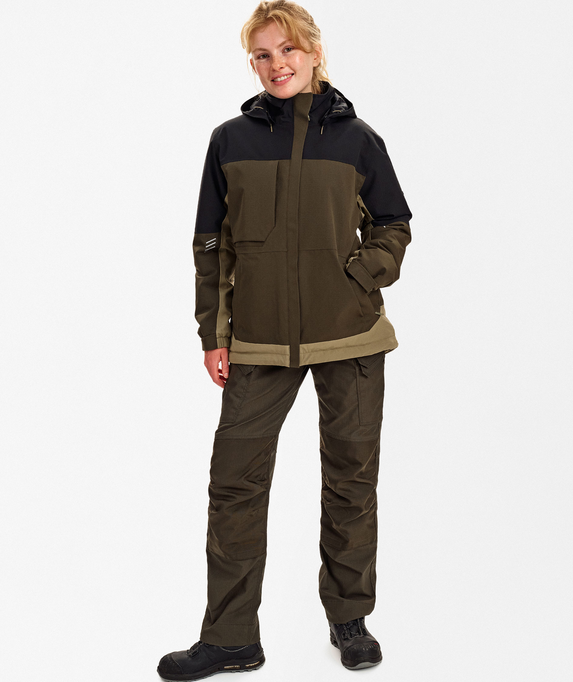 Engel Entire women's winter jacket, Forest Green/Black