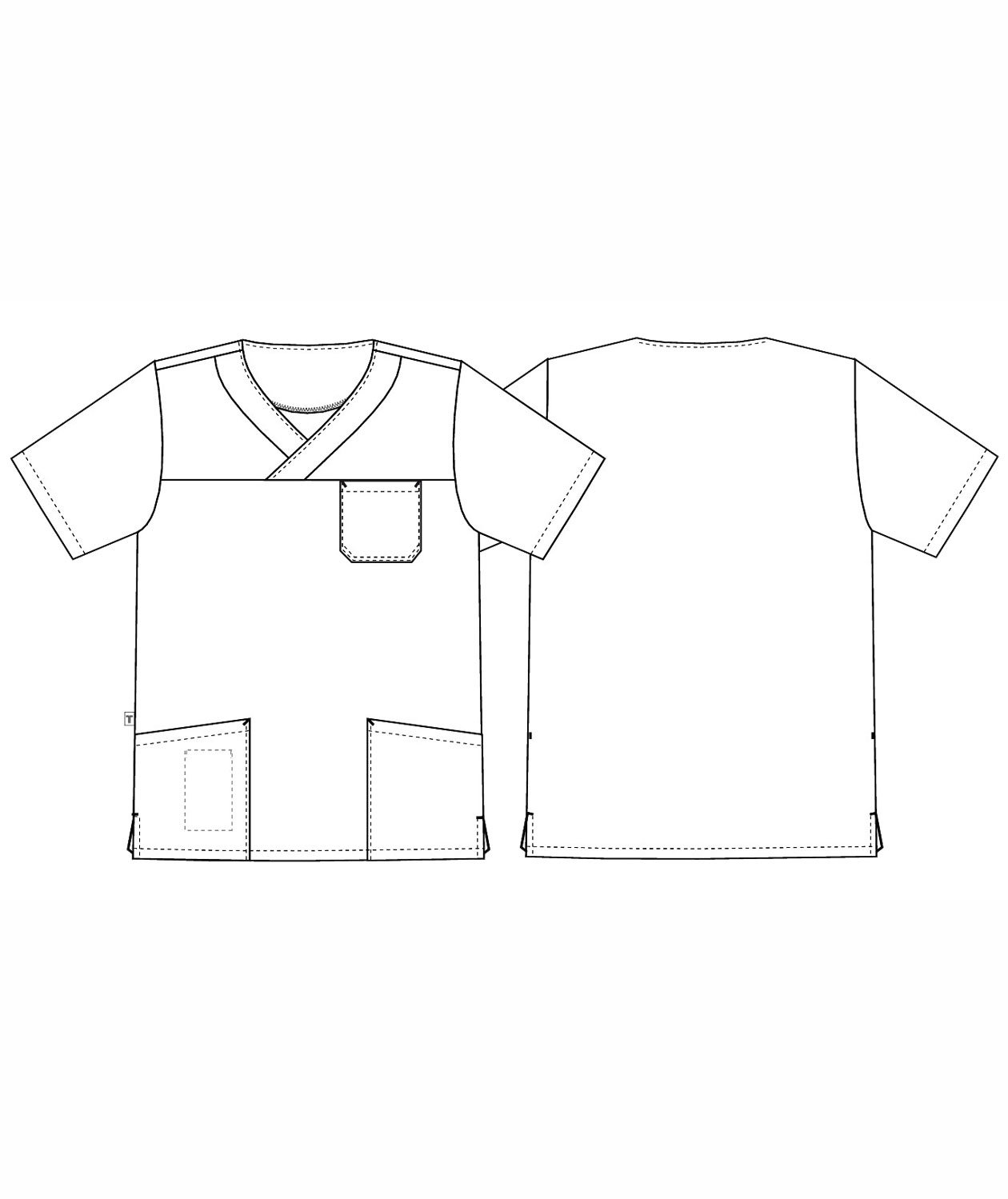 Kentaur  smock, White/Blue/Green