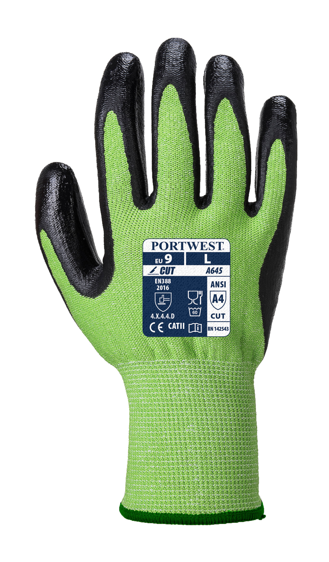Portwest A645 Green Schnittschutzhandschuhe Cut D, Gr&uuml;n, large image number 2