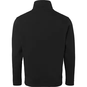 Top Swede sweatshirt med kort dragkedja 0102, Svart