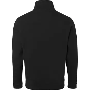 Top Swede sweatshirt med kort lynlås 0102, Sort