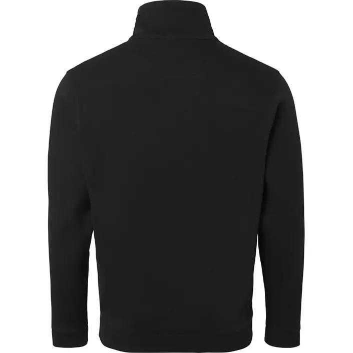 Top Swede sweatshirt med kort lynlås 0102, Sort, large image number 1