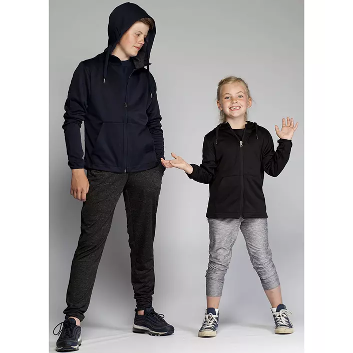 IK hoodie med lynlås til børn, Black, large image number 3
