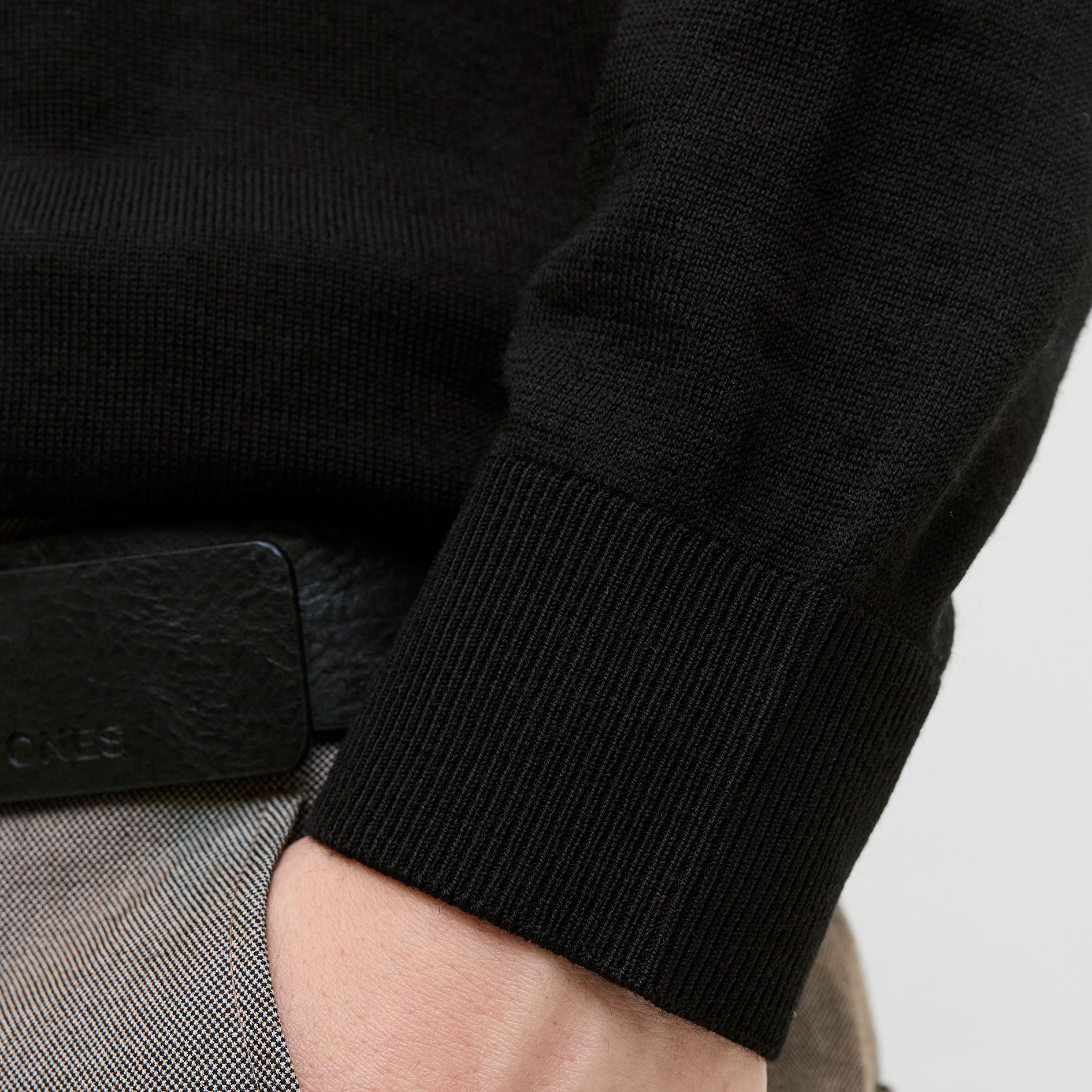 Jack & Jones Premium JPRBLAMERINO knitted polo with merino wool, Black, large image number 4