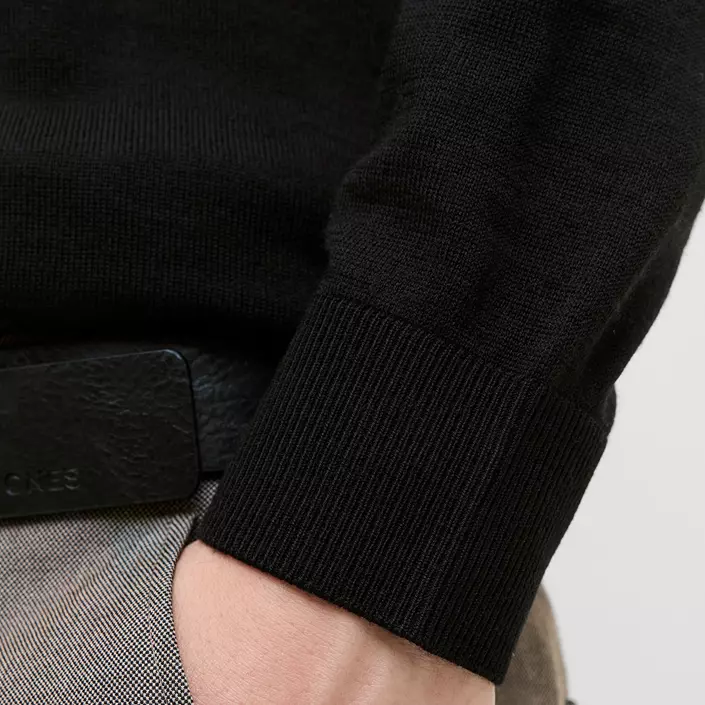 Jack & Jones Premium JPRBLAMERINO stickad tröja med merinoull, Black, large image number 4