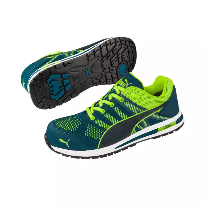 Puma Elevate Knit Low safety shoes S1P, Blue/Green, large image number 4