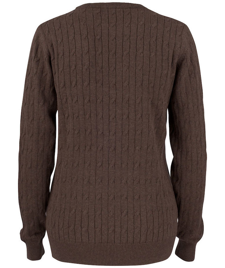 Cutter & Buck dame strikk pullover, Brun&nbsp;Melange, large image number 2
