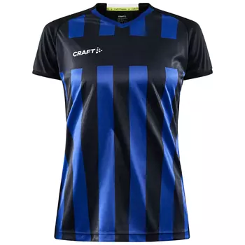 Craft Progress 2.0 Stripe Jersey Damen T-Shirt, Schwarz/Club Cobolt