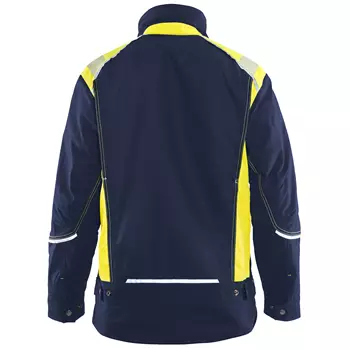 Blåkläder winter work jacket, Marine Blue/Yellow
