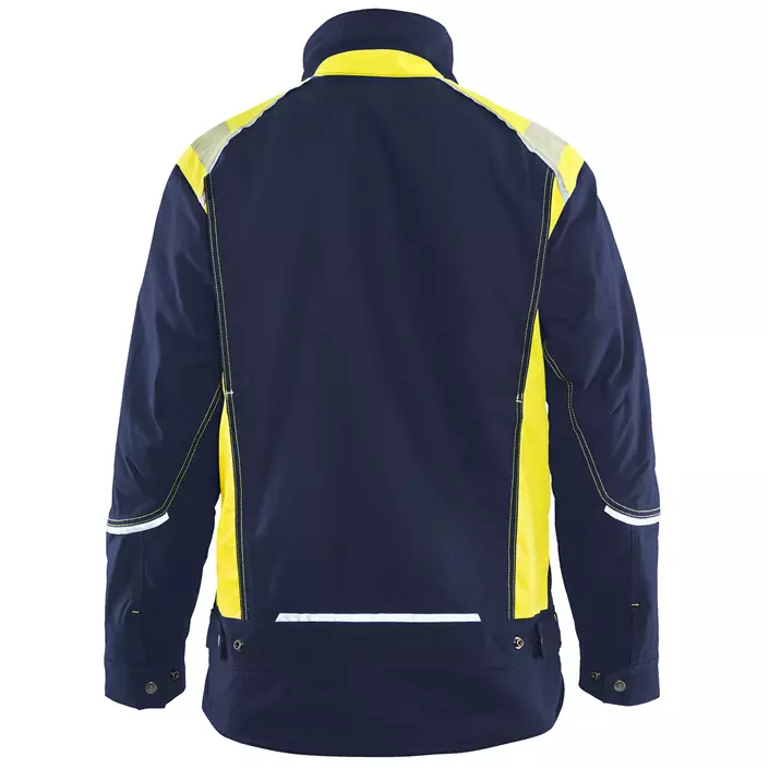 Blåkläder winter work jacket, Marine Blue/Yellow, large image number 1