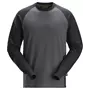 Snickers långärmad T-shirt 2840, Steel Grey/Black