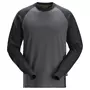 Snickers långärmad T-shirt 2840, Steel Grey/Black