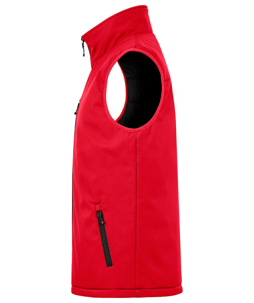 Clique lined softshell vest, Red, large image number 3