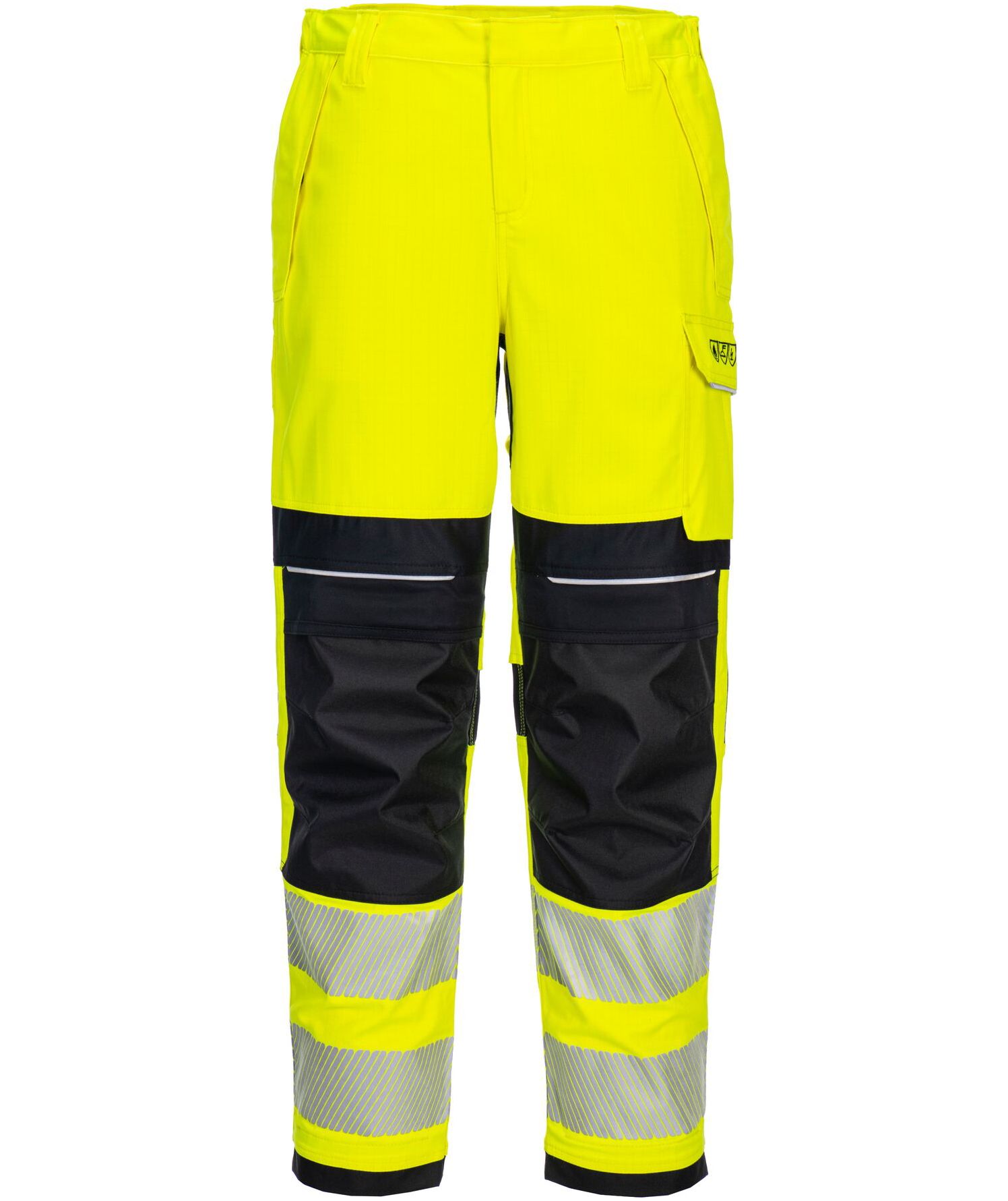 Portwest PW3 Modaflame women's work trousers, Hi-vis Yellow/Black, large image number 0