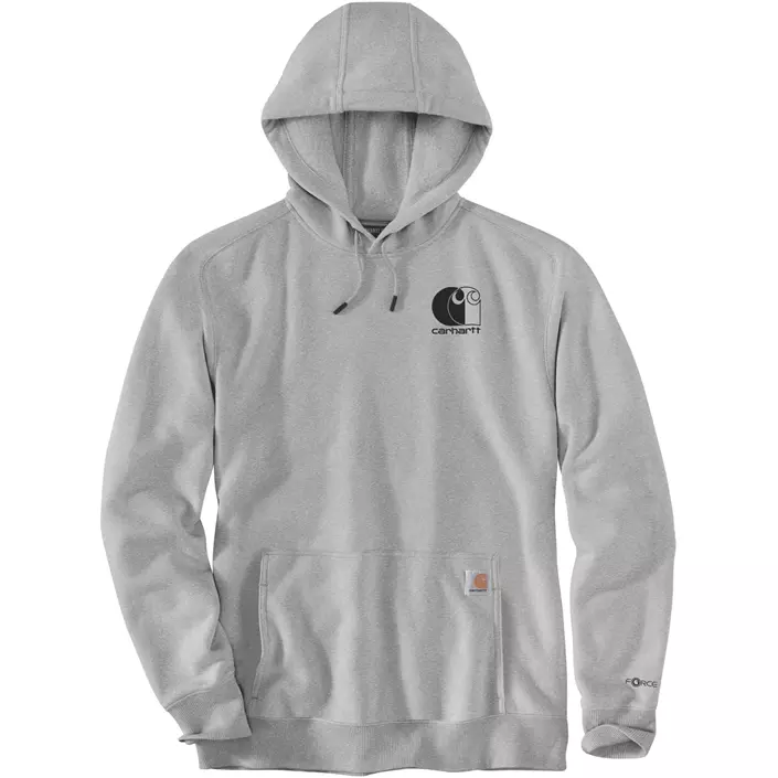 Carhartt Signature logo Hoodie, Asphalt  Heather, large image number 0