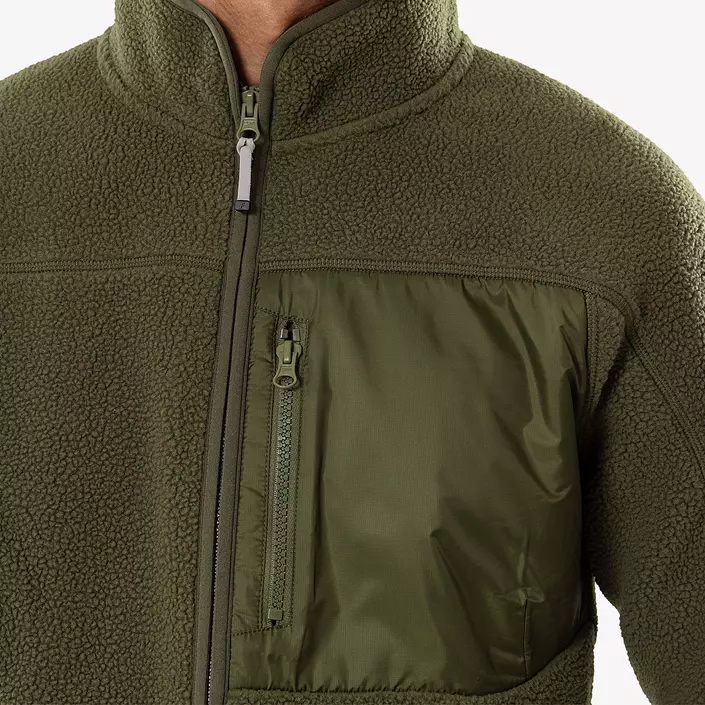 Fristads Argon fibre pile jacket, Light Army Green, large image number 6
