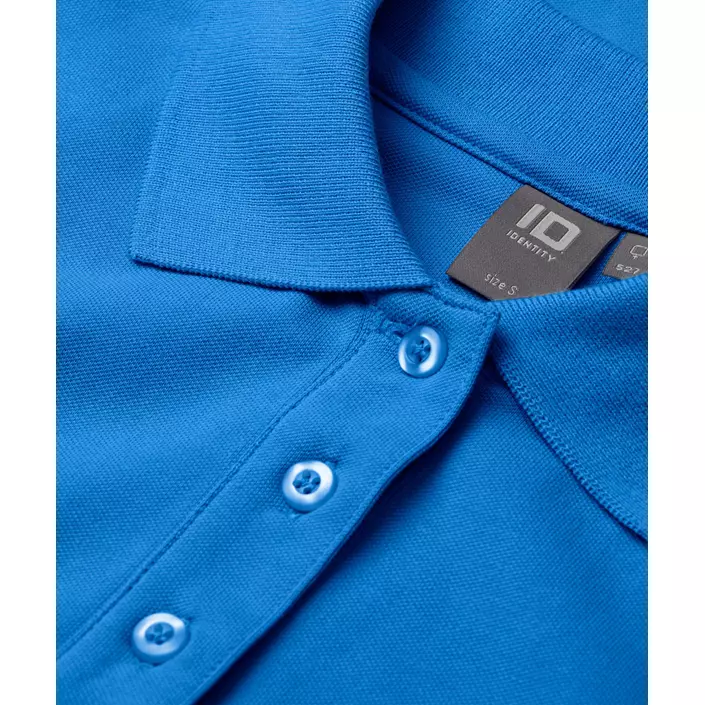 ID dame Pique Polo T-shirt med stretch, Azure, large image number 3
