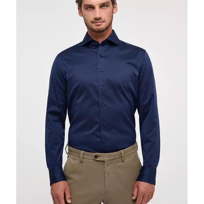 Eterna Soft Tailoring slim fit shirt, Navy, large image number 1