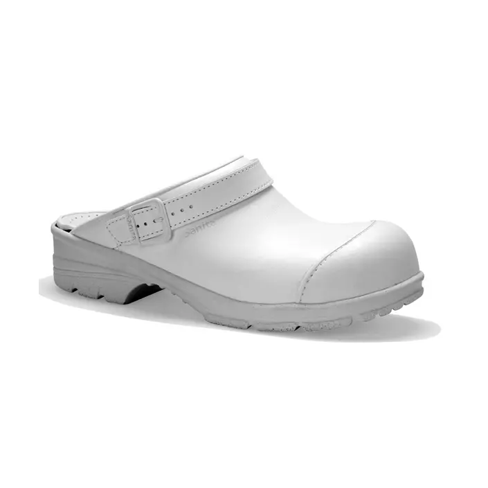 Sanita San Duty safety clogs with heel strap SB, White, large image number 0