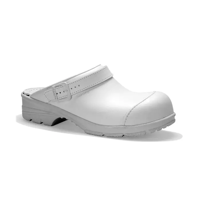Sanita San Duty safety clogs with heel strap SB, White, large image number 0