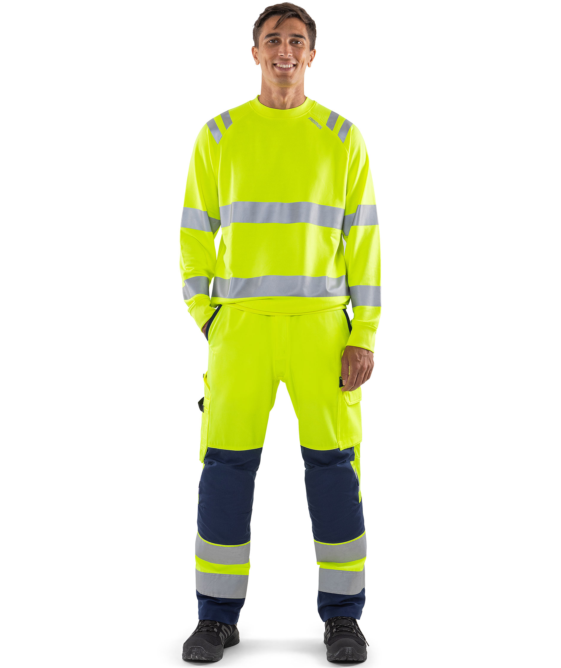 Fristads sweatshirt 7862 GPSW, Hi-Vis Yellow, large image number 1