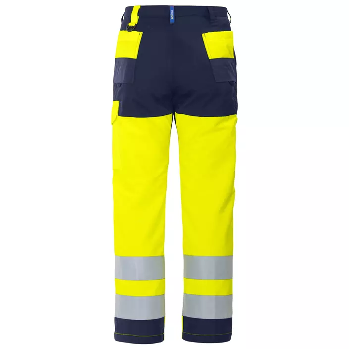 ProJob arbeidsbukse 6501, Hi-vis gul/marineblå, large image number 2