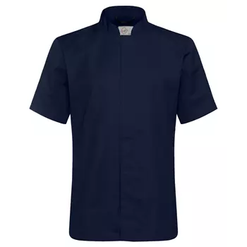 Segers slim fit short-sleeved chefs shirt, Marine Blue