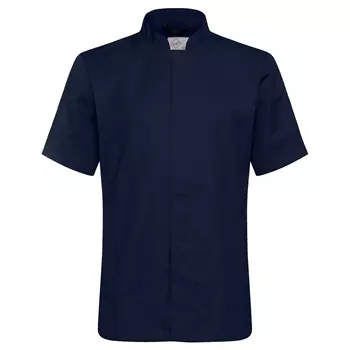 Segers slim fit kortärmad kockskjorta, Marinblå