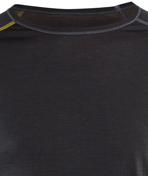 Bl&aring;kl&auml;der XLIGHT long-sleeved singlet with merino wool, Anthracite grey/yellow, large image number 3