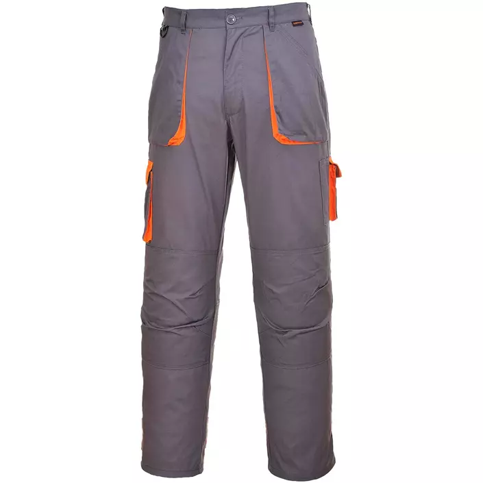 Portwest Texo work trousers, Grey/orange, large image number 0
