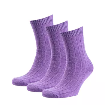 3-pack sokker med merinoull, Lavender