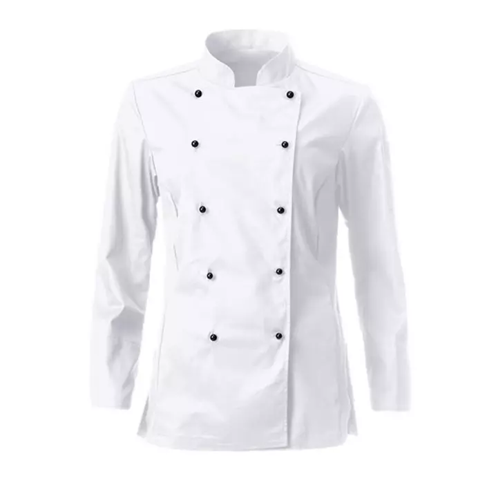 Hejco Hedvig 3/4 ärmad kockjacka dam, Vit, large image number 0