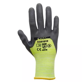 Kramp 1.010 work gloves, Hi-Vis Yellow