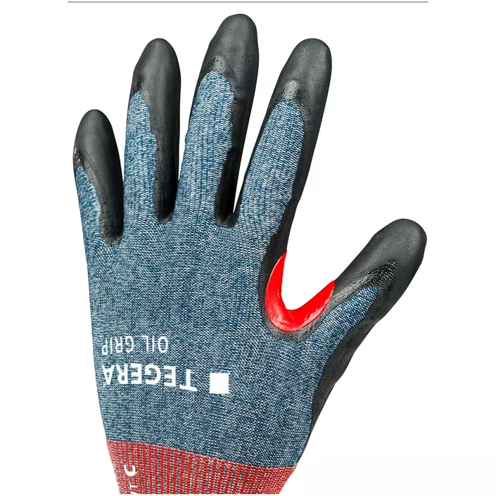 Tegera 8856 Oil grip skärskyddshandskar Cut C, Svart/Röd, large image number 2