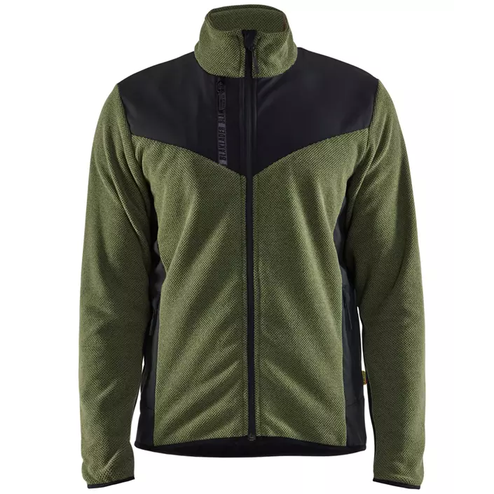 Blåkläder strikket jakke med softshell, Høstgrønn/Svart, large image number 0