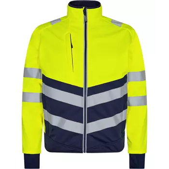 Engel Safety softshell jacket, Yellow/Blue Ink