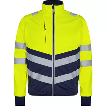 Engel Safety softshell jacket, Yellow/Blue Ink