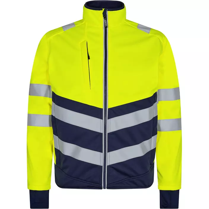 Engel Safety softshell jacket, Yellow/Blue Ink, large image number 0