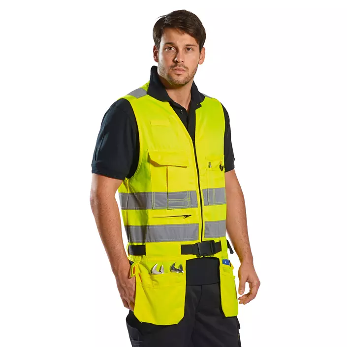 Portwest tool vest, Hi-Vis Yellow, large image number 2