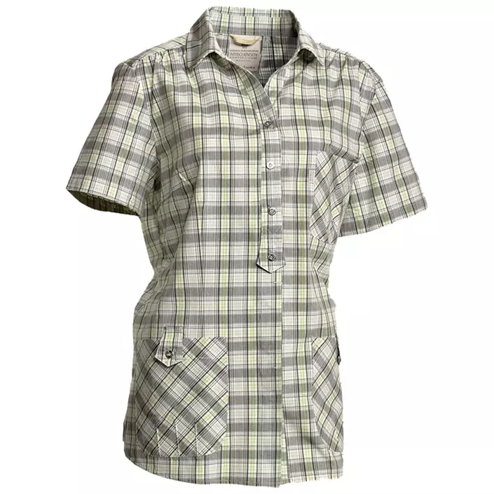 Nybo Workwear Joy kortærmet dameskjorte, Lime/Grå ternet, large image number 0