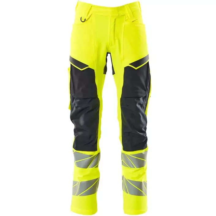 Mascot Accelerate Safe work trousers full stretch, Hi-Vis Yellow/Dark Marine, large image number 0