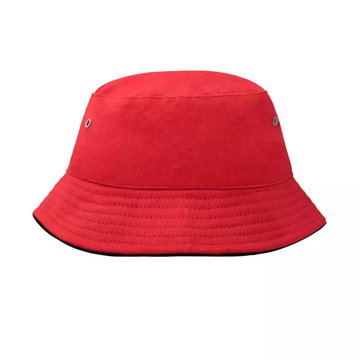 Myrtle Beach bøttehatt / Fisherman's hatt til barn, Rød/Svart, Rød/Svart, large image number 0