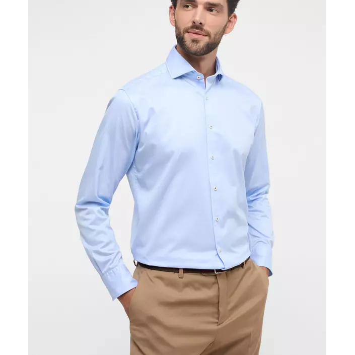 Eterna Soft Tailoring Modern fit skjorte, Light blue, large image number 1
